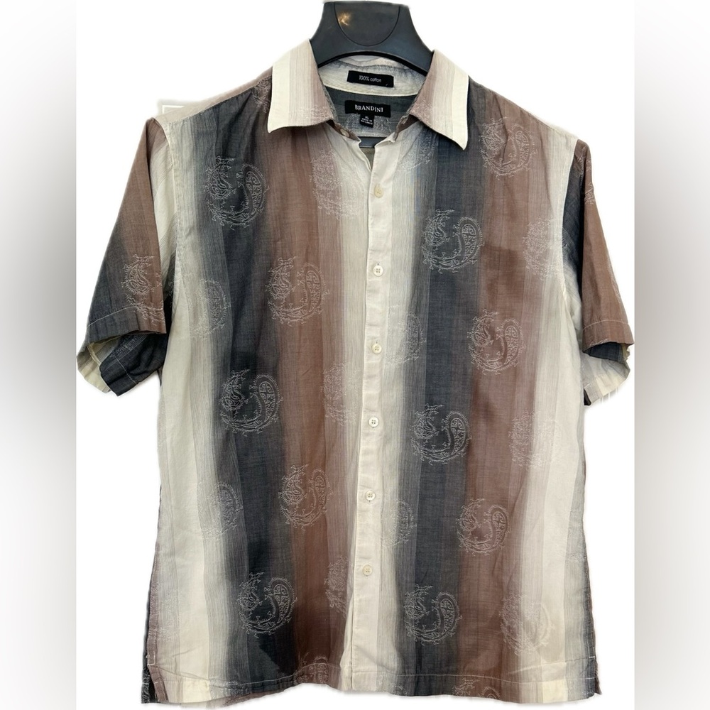Brandini Men’s XL Button Down Short Sleeve Shirt